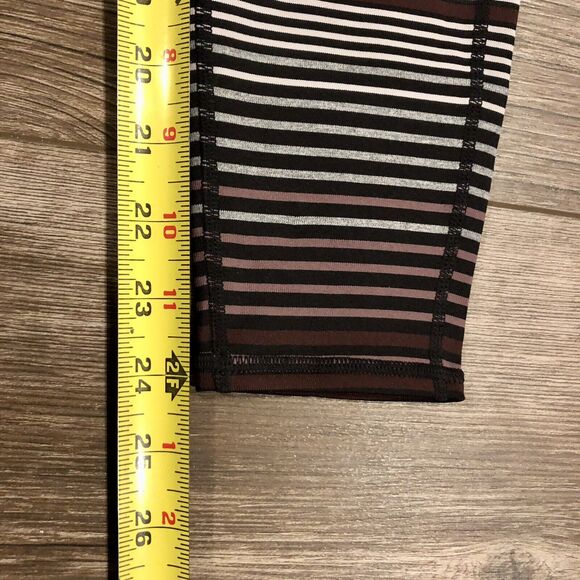 Athleta Leggings XSP Striped Multicolor High Wide Waist - Picture 6 of 10